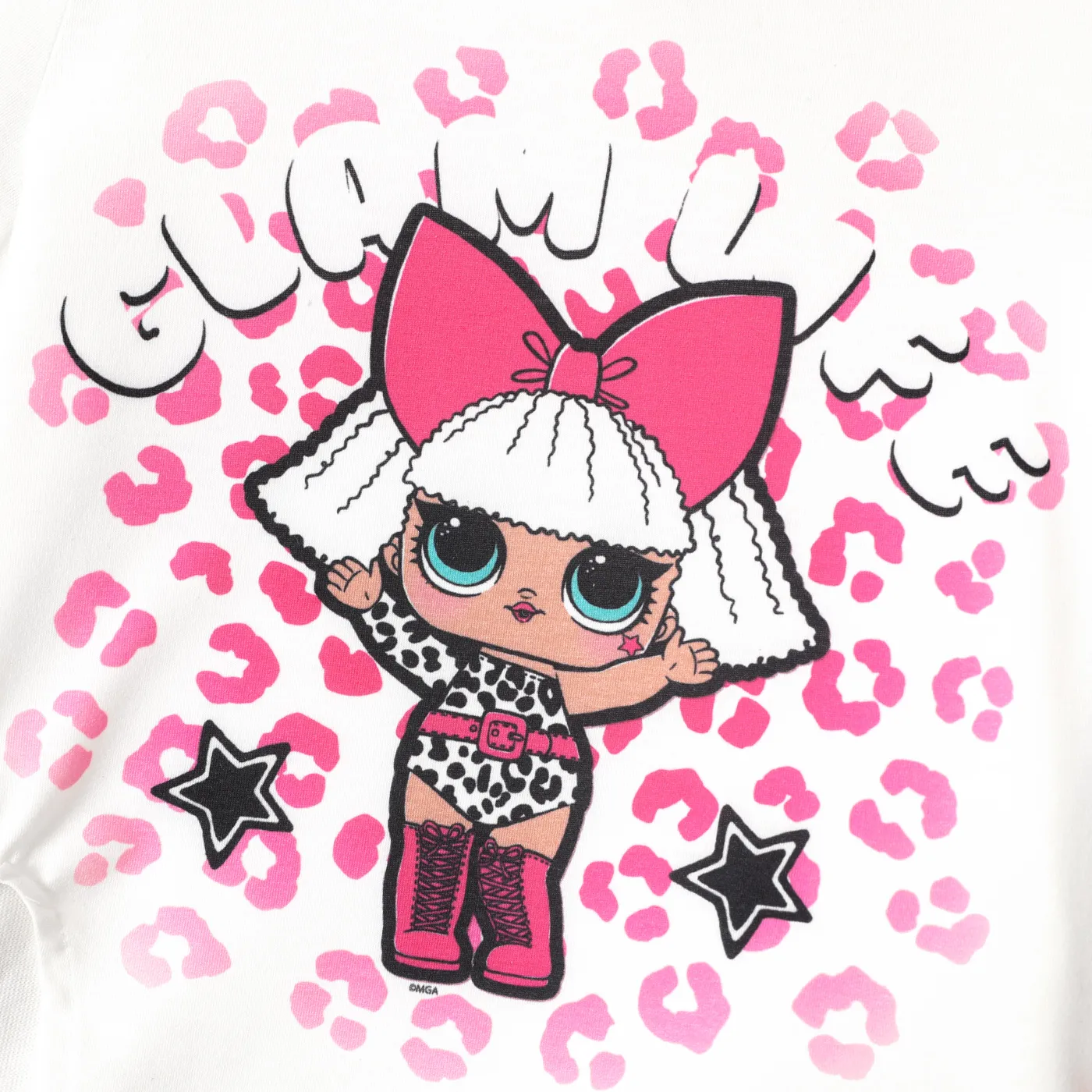 lol. surpresa! Conjunto de camiseta e shorts de algodão com estampa de personagem para criança/criança menina/menino  image 4