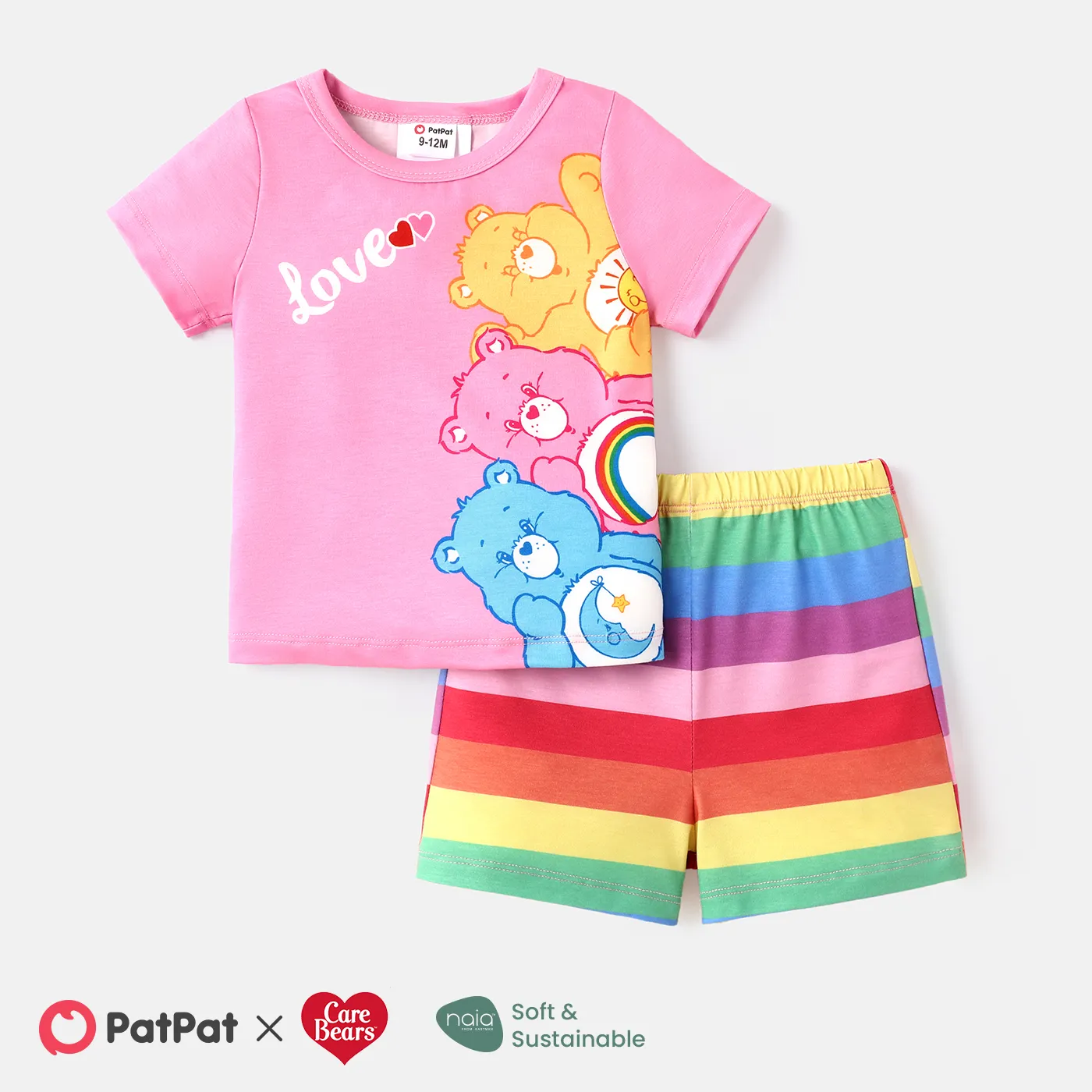 

Care Bears Baby Boy/Girl 2pcs Short-sleeve Graphic Naia™ Tee and Cotton Shorts Set