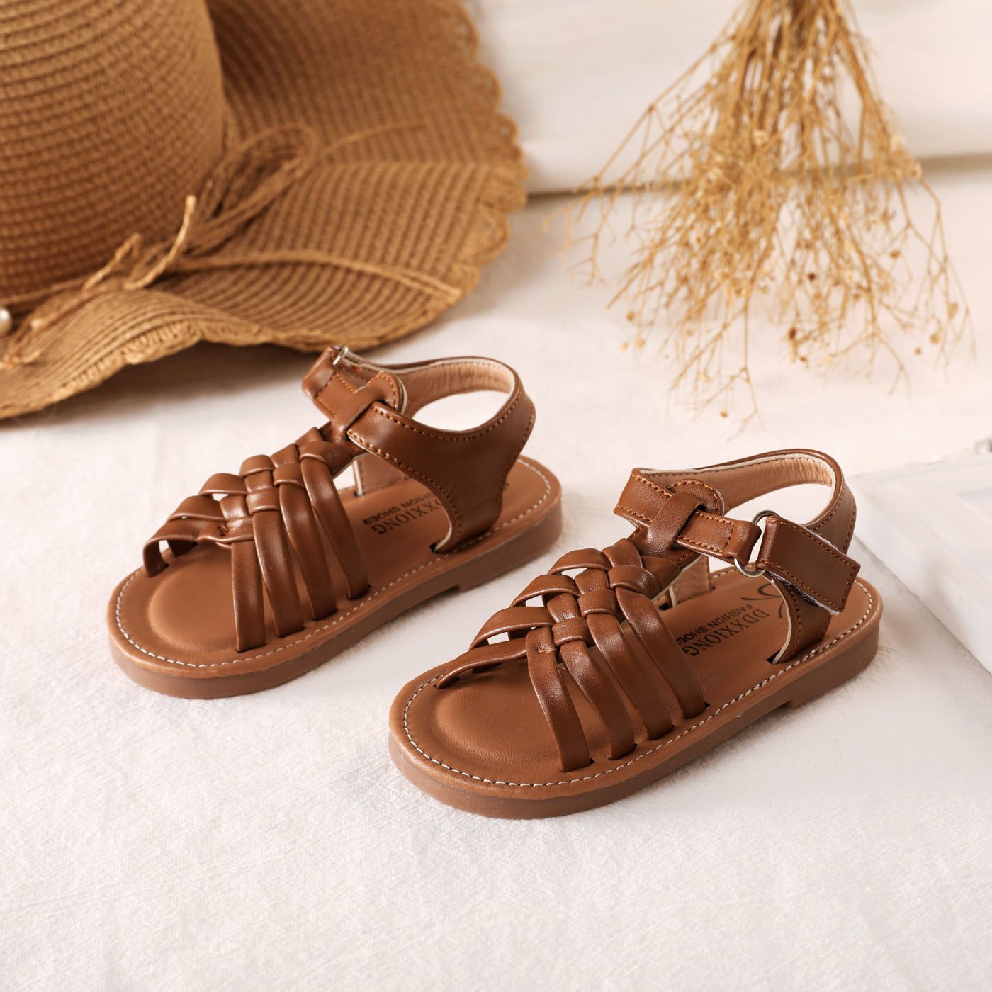 

Toddler / Kid Crisscross Vamp Buckle Velcro Sandals