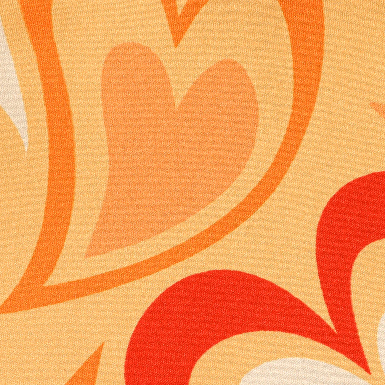 Bambini Ragazza A forma di cuore Senza maniche Maglietta Arancione big image 1