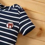 Baby Boy Cotton Stripe Short-sleeve Rompers  image 2