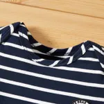 Baby Boy Cotton Stripe Short-sleeve Rompers  image 3