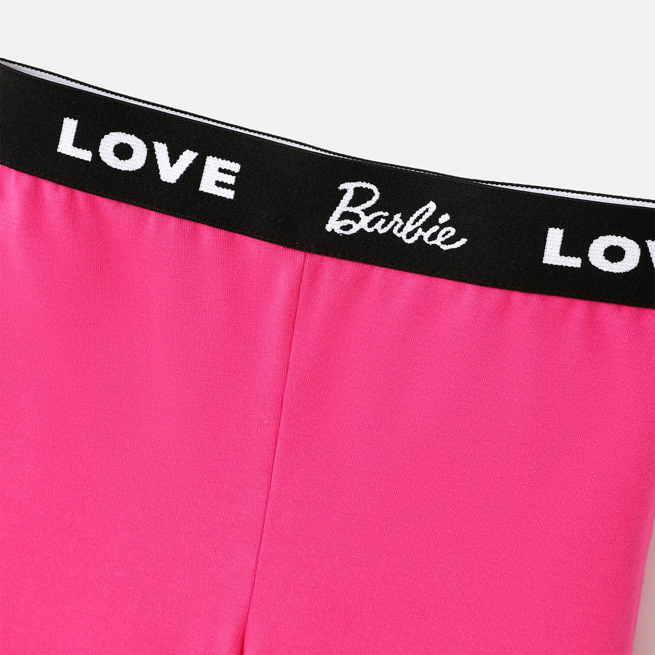 Barbie Toddler / Kid Girl 2pcs Character Print Coton Sans manches Tee et Leggings Set Blanc big image 1