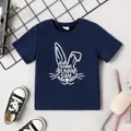 Easter Toddler Girl/Boy Playful Bunny Print Short-sleeve Tee  image 1
