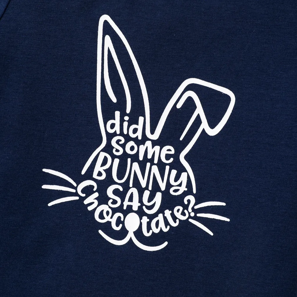 Easter Toddler Girl/Boy Playful Bunny Print Short-sleeve Tee  big image 4