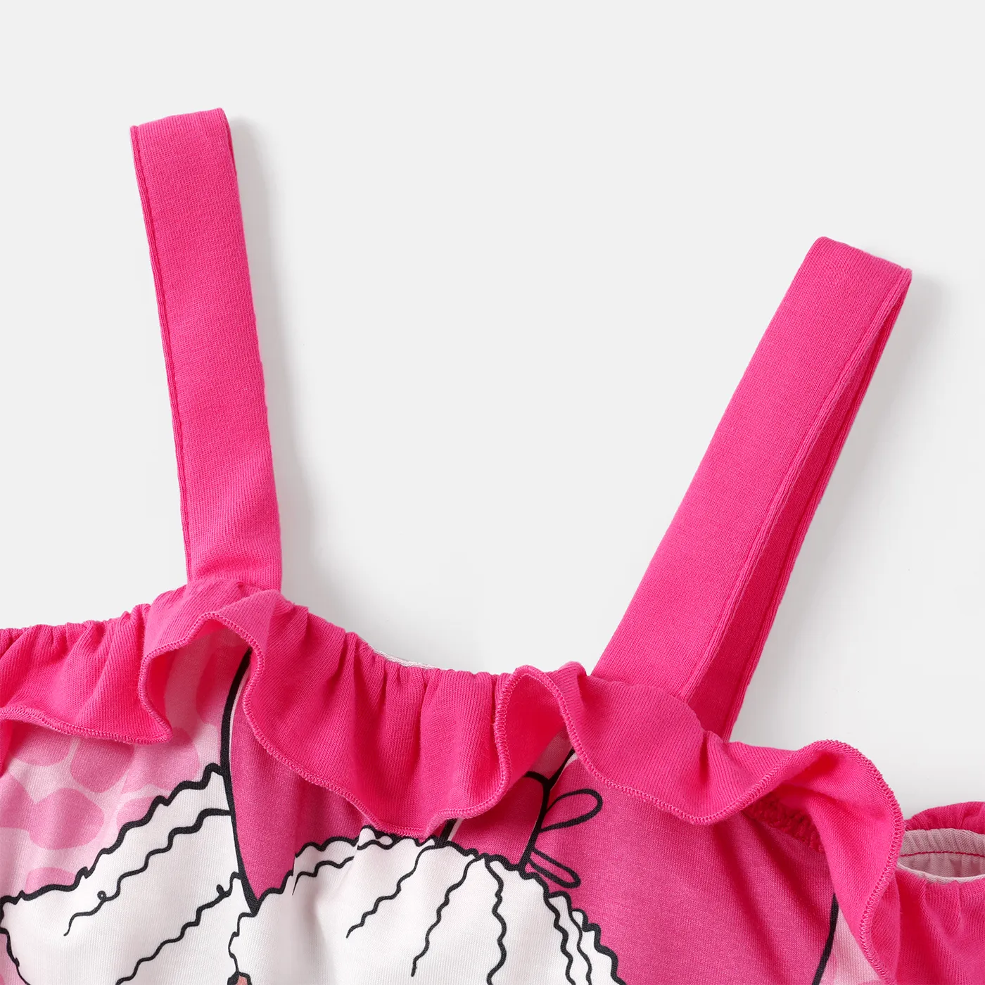 lol. surpresa! macacão infantil com estampa de personagem naia e babados Rosa image 4