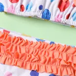2pcs Toddler Girl Polka dots Bowknot Design Ruffled Swimsuit  image 4