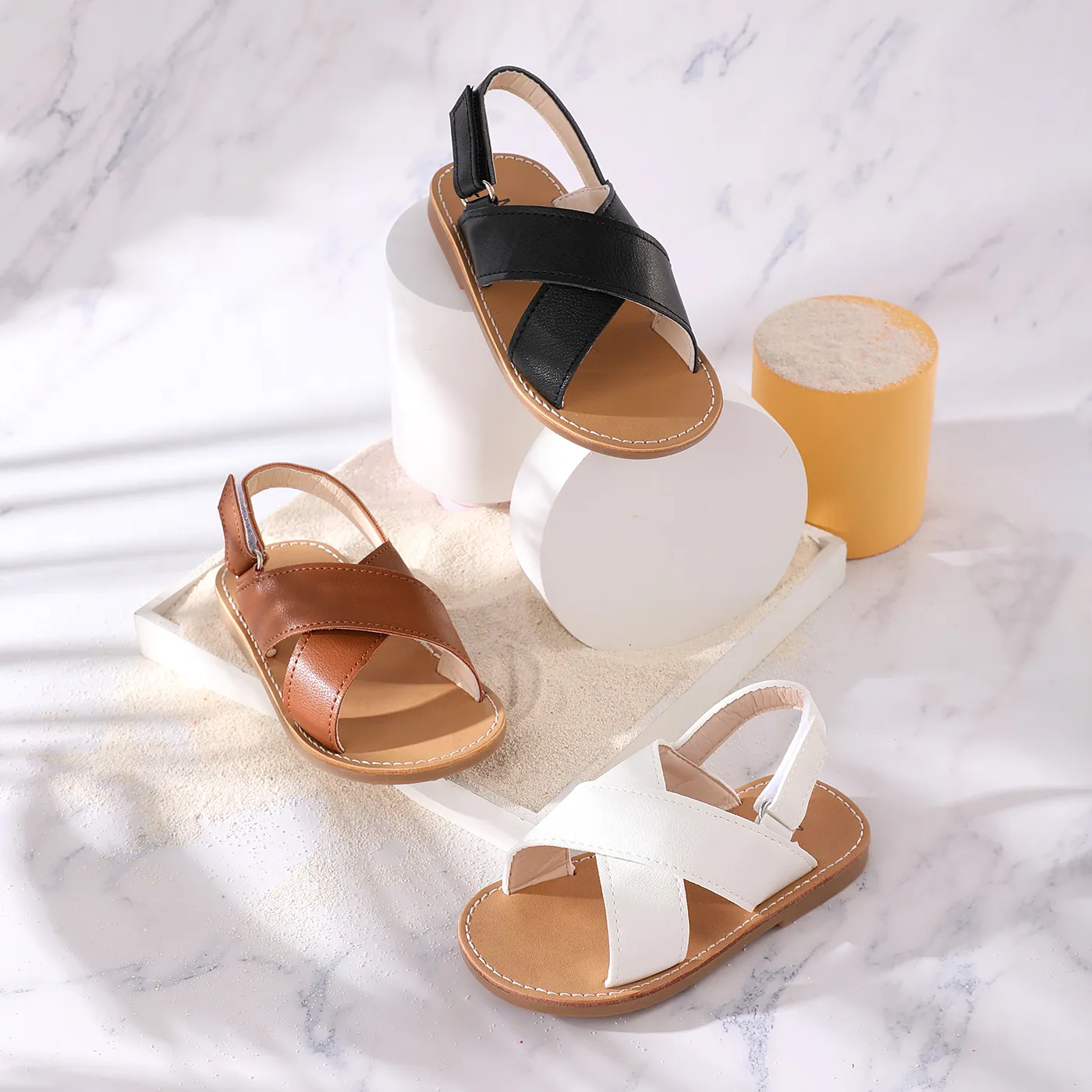 Toddler/Kid's Letter Print Sandals Black image 4
