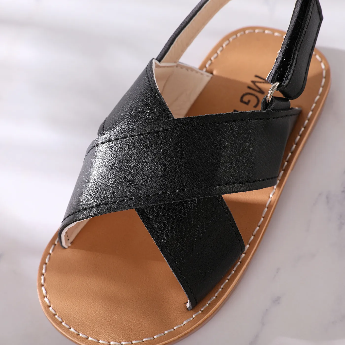 Toddler/Kid's Letter Print Sandals Black image 6