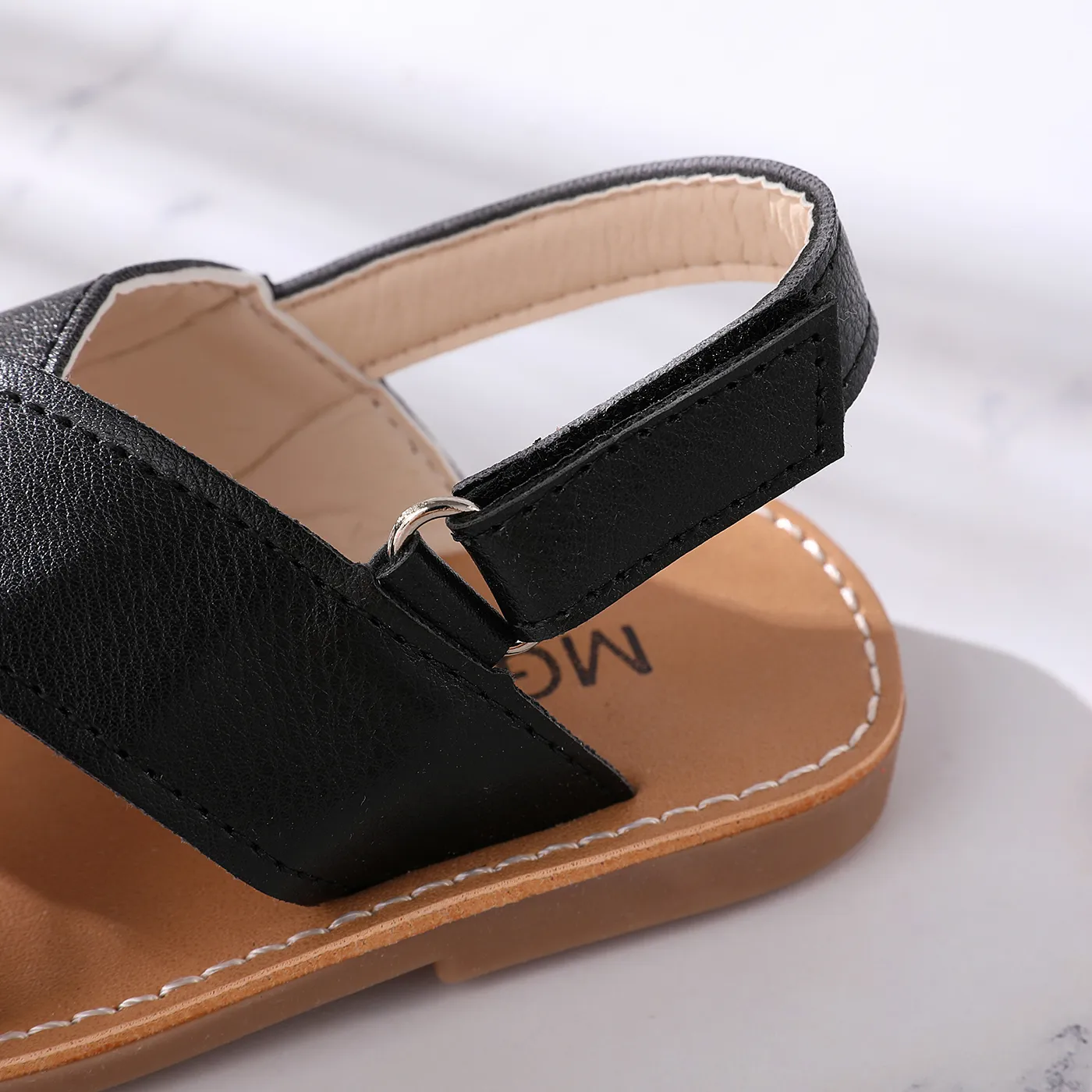 Toddler/Kid's Letter Print Sandals Black image 5