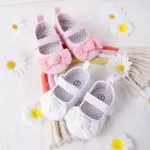 Baby/Toddler Bowknot Decor Textured Solid Shoes  image 2