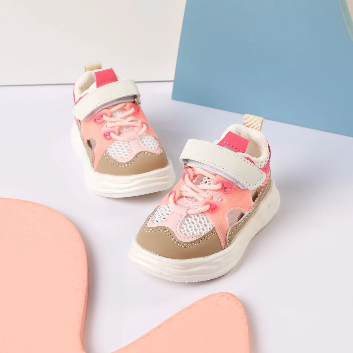 Toddler/Kid Breathable Colorblock Hollow Velcro Casual Shoes   image 1