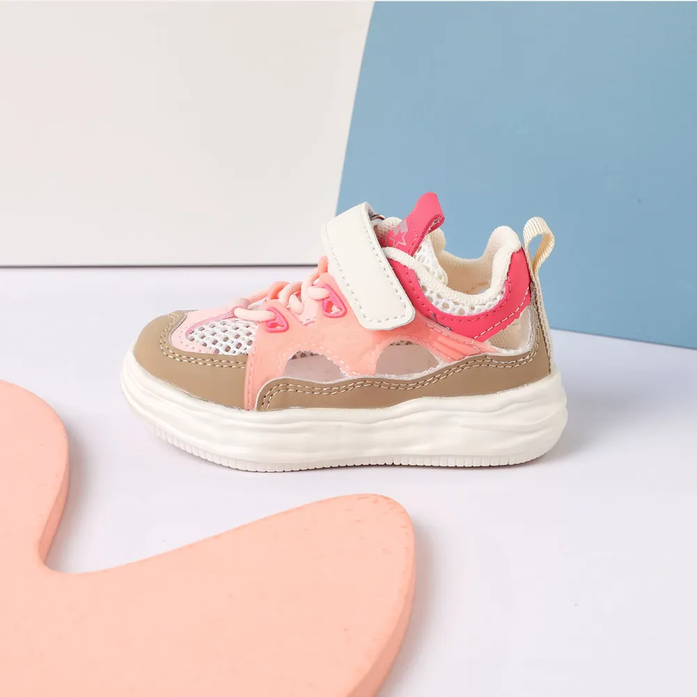 Toddler/Kid Breathable Colorblock Hollow Velcro Casual Shoes big image 4