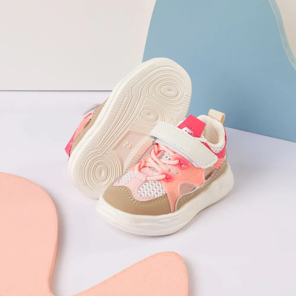 Toddler/Kid Breathable Colorblock Hollow Velcro Casual Shoes big image 5