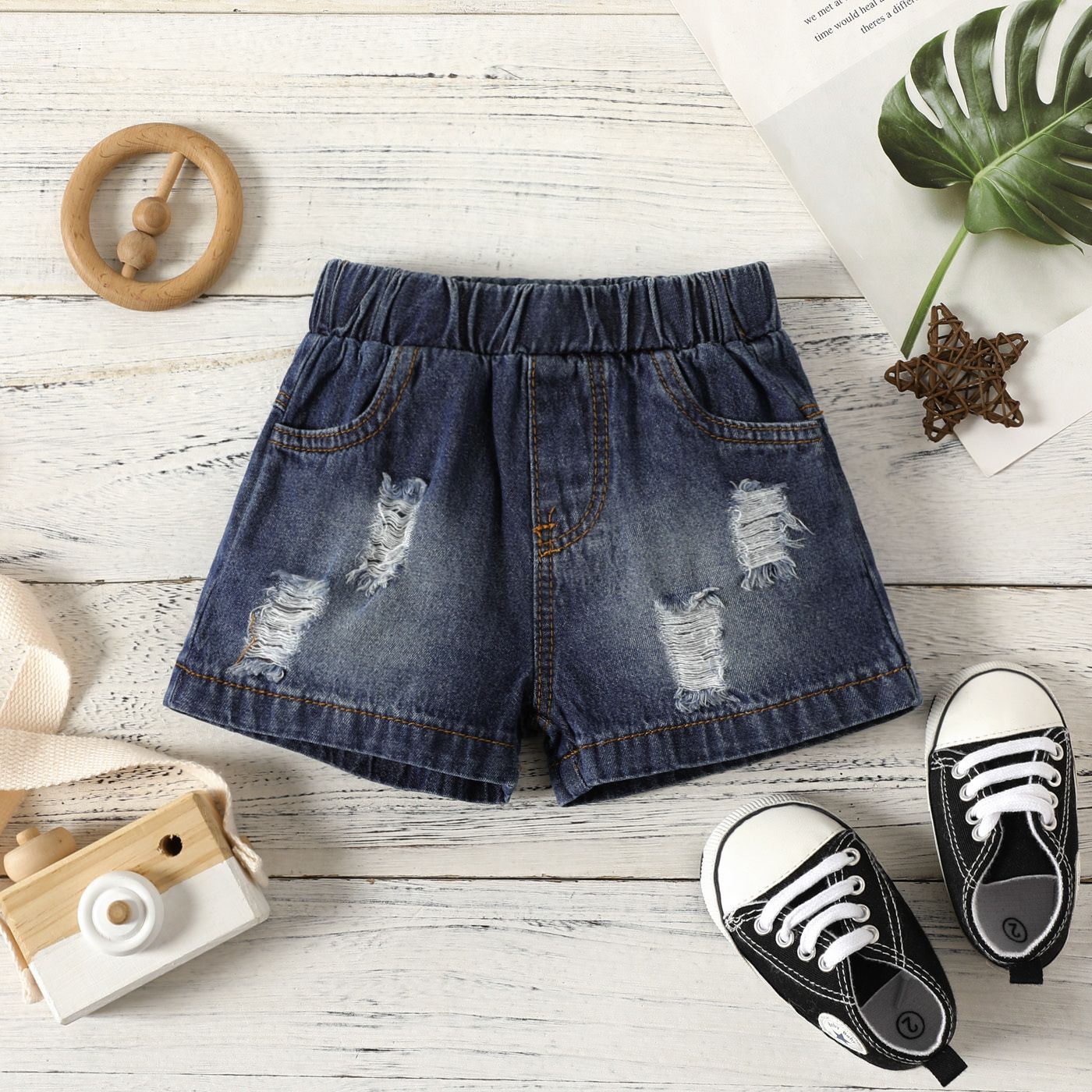 

Baby Boy/Girl Pocket Ripped Denim Shorts