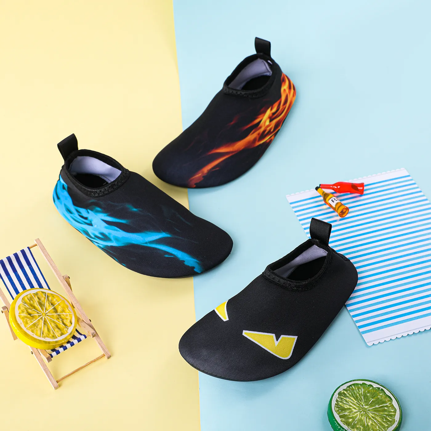 Toddler/Kid Non-slip Anti-cut Soft Sole Print Water Shoes
