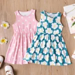 Toddler/Kid Girl Heart Print/Polka dots Sleeveless Dress Pink image 2