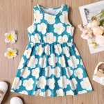 Toddler/Kid Girl Heart Print/Polka dots Sleeveless Dress Green