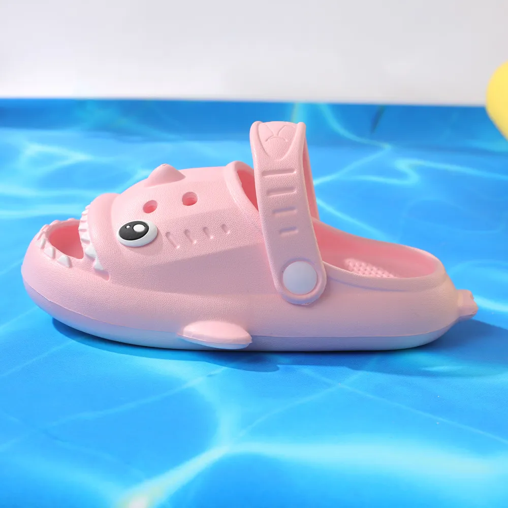 Kid New Style Cartoon Shark Clogs big image 4