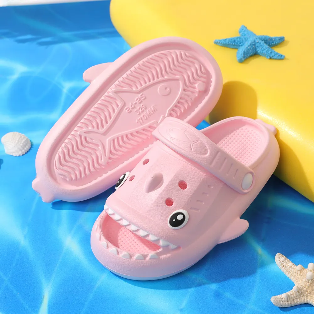 Kid New Style Cartoon Shark Clogs big image 3