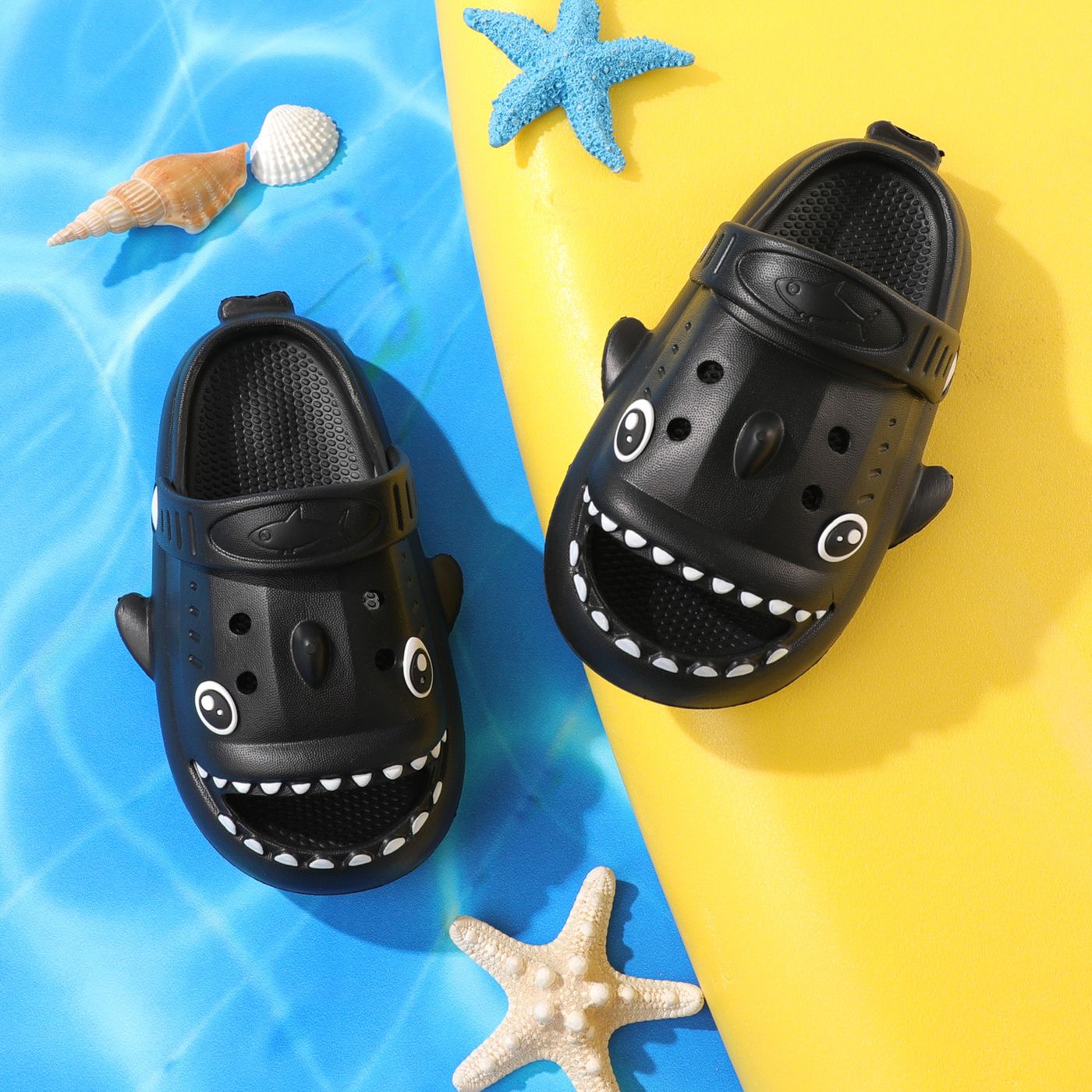 Kid New Style Cartoon Shark Clogs