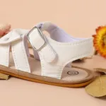 Baby/Toddler Bow Decor Sweet Solid Non-slip Prewalker Sandals White image 2