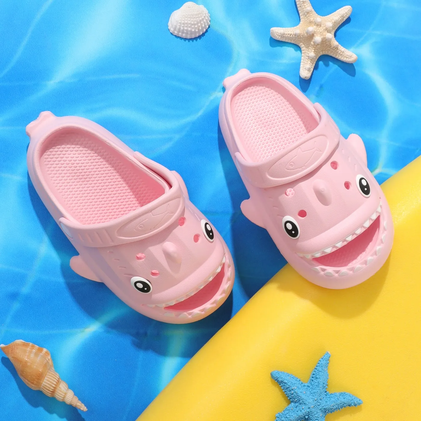 Kid New Style Cartoon Shark Clogs  image 1