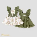 Baby Girl 100% Cotton Bow Front Ruffle Trim Dress  image 4