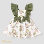 Baby Girl 100% Cotton Bow Front Ruffle Trim Dress  image 3
