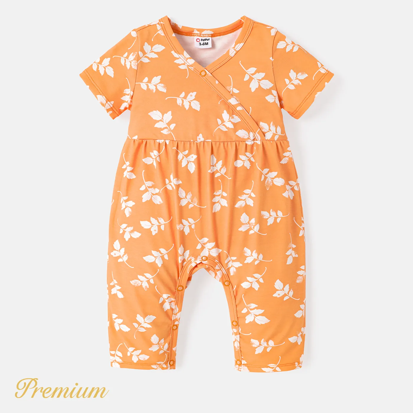 Baby Girl Allover Floral Print Surplice Neck Short-sleeve Naiaâ¢ Jumpsuit