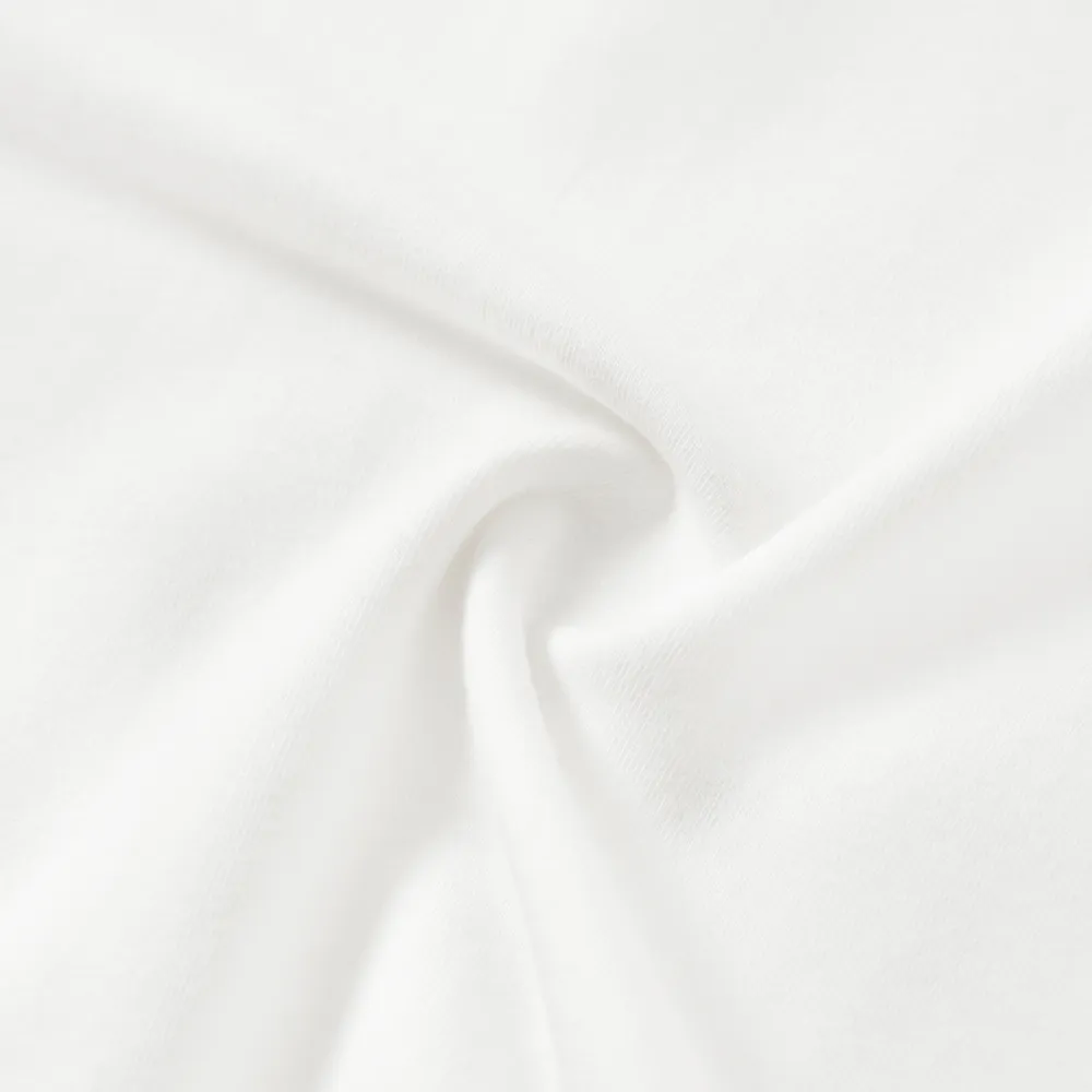 Family Matching Swiss Dot Belted Dresses and Two Tone Short-sleeve T-shirts Sets big image 9