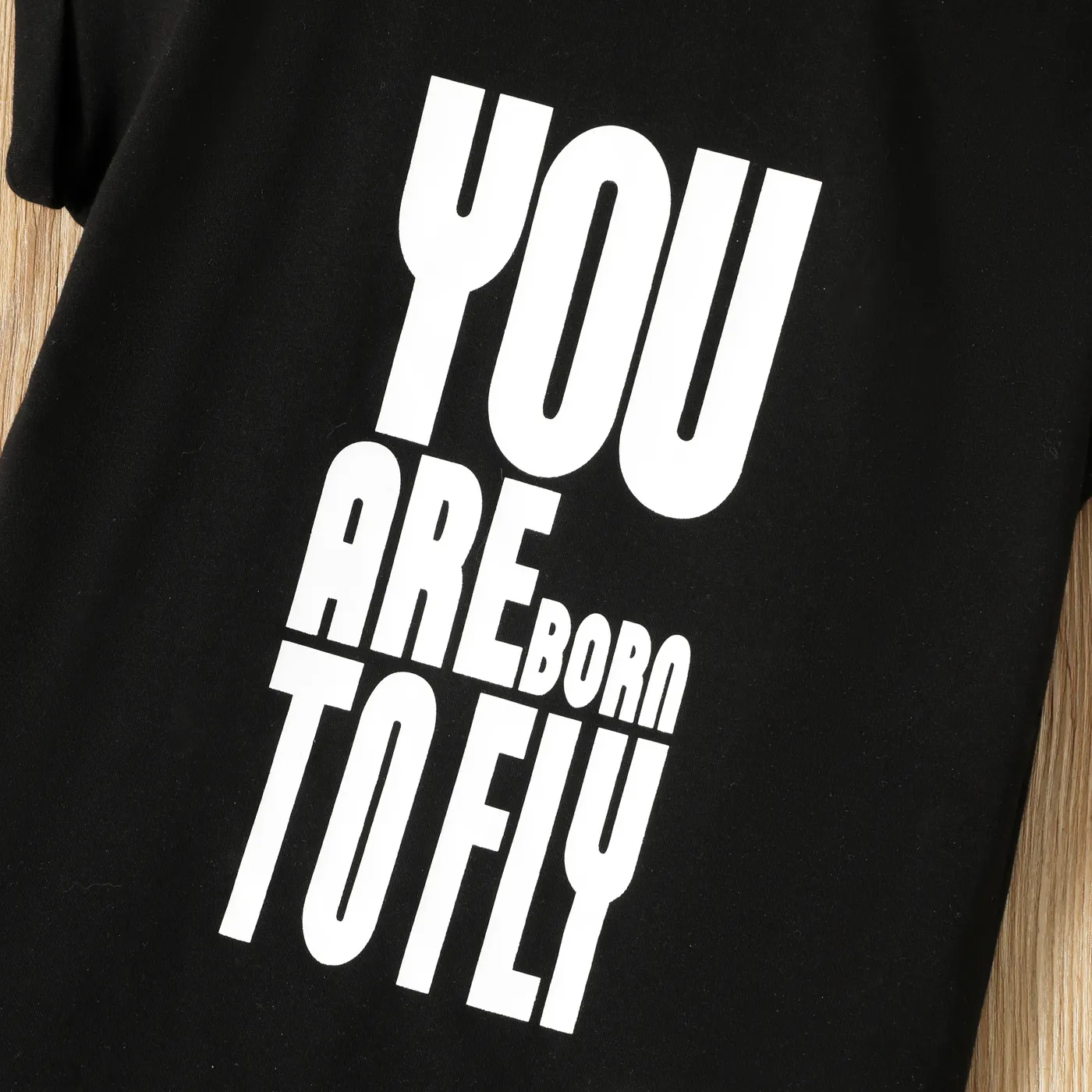 Toddler Girl Cotton Letter Print Short-sleeve Tee Dress  image 4