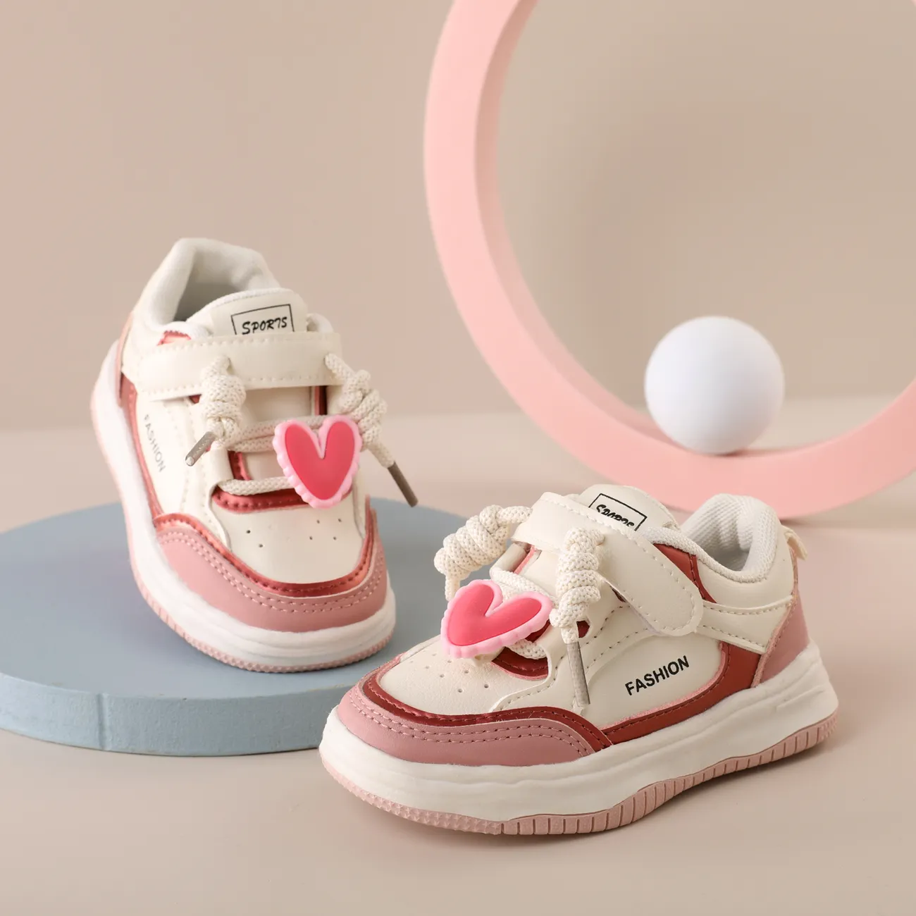 Toddler/Kid Love Graphic Soft Sole Sporty Shoes Pink big image 1