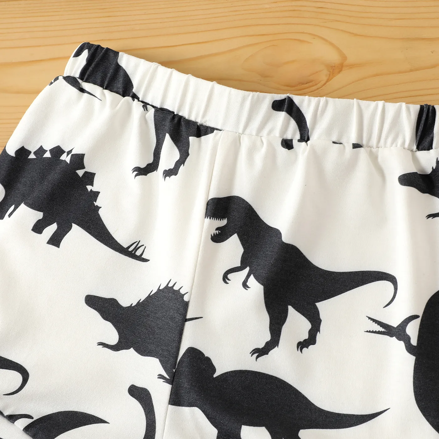 2 unidades Bebé Menino Com capuz Animais Infantil Manga curta Conjunto para bebé Preto e branco image 5