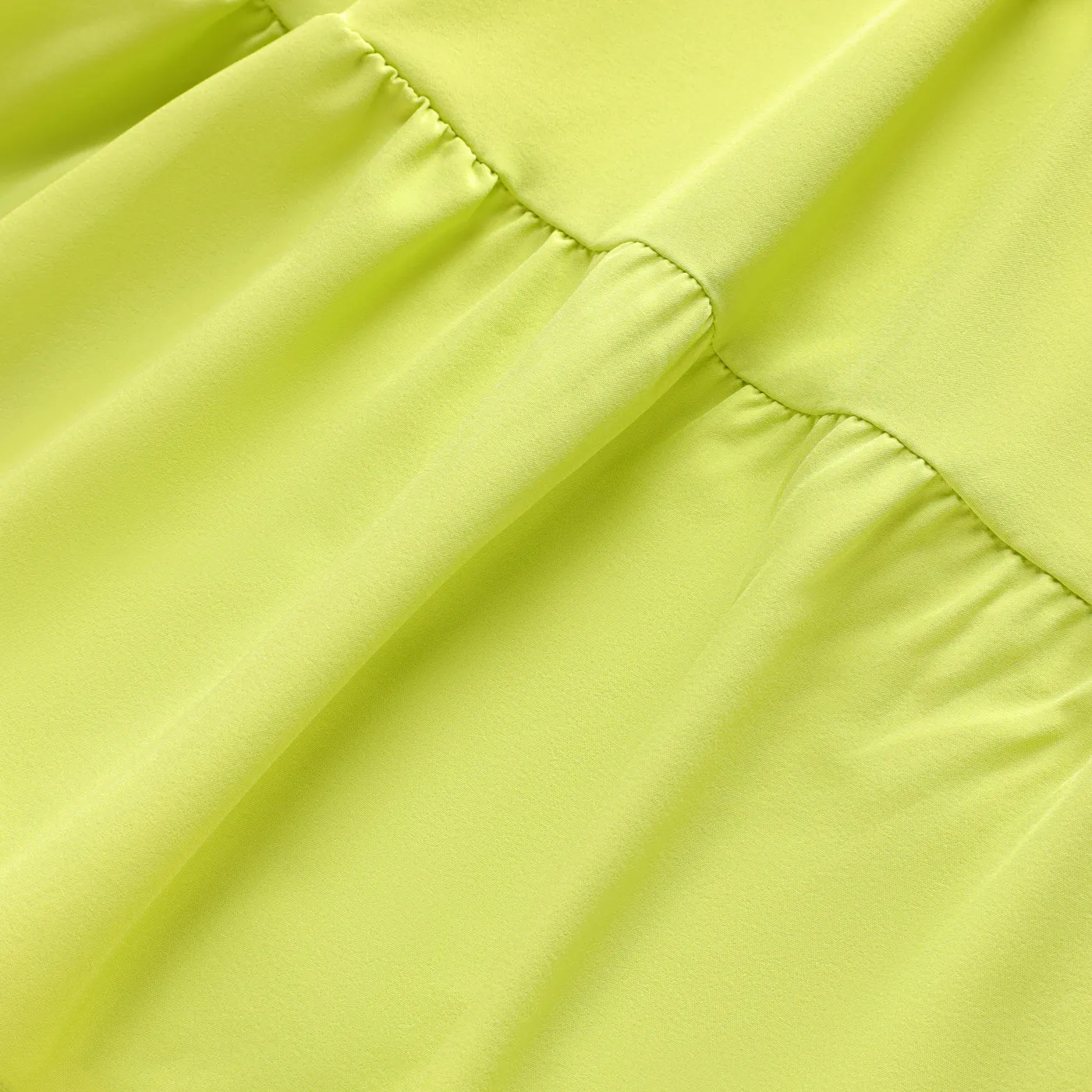 Kid Girl Bowknot Design Slip Dress LemonGreen image 4