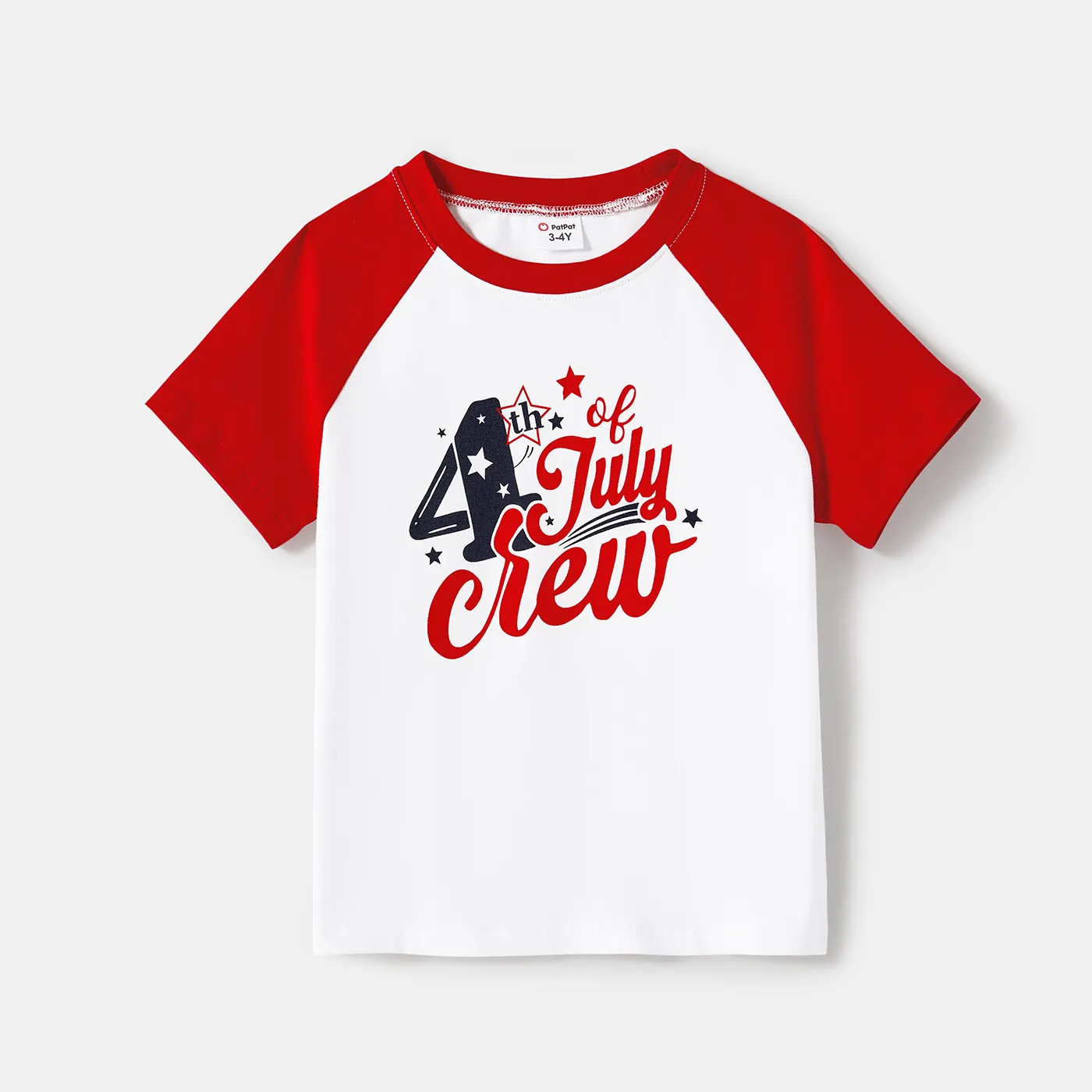 Independence Day Family Matching Print Spliced Dresses and T-shirts Sets  image 5