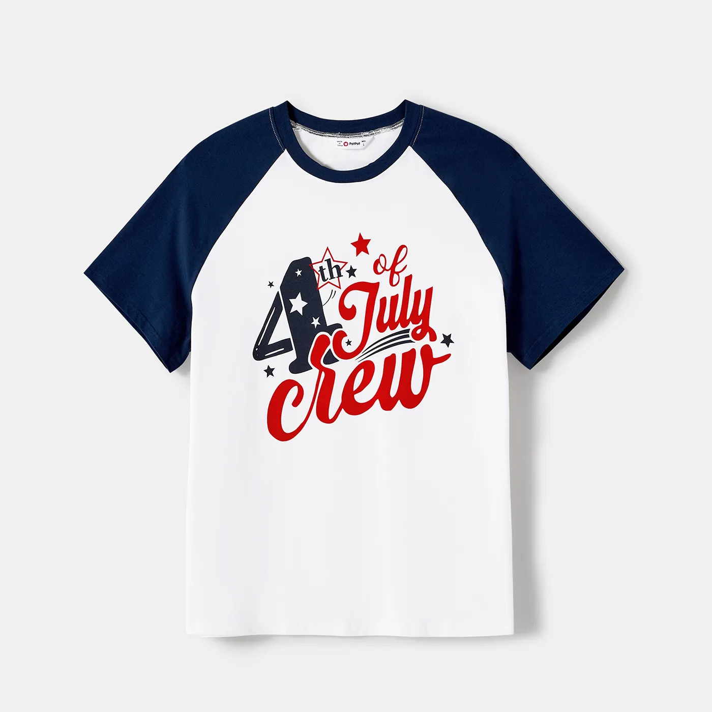 Independence Day Family Matching Print Spliced Dresses and T-shirts Sets  big image 17