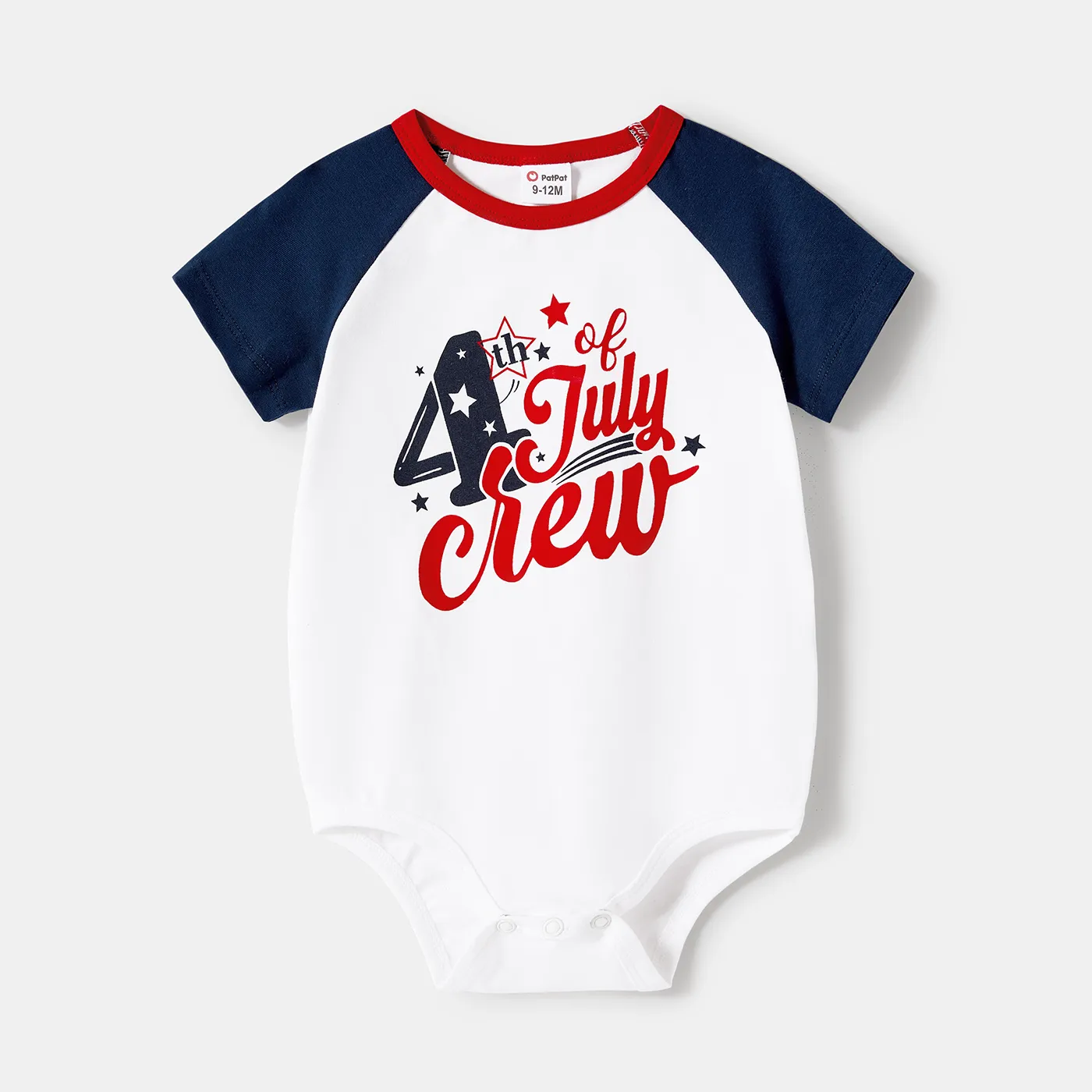 Independence Day Family Matching Print Spliced Dresses and T-shirts Sets  image 1