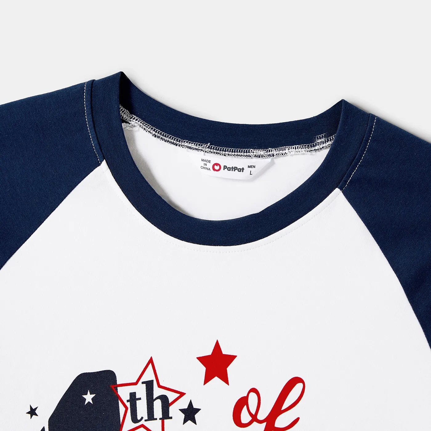 Independence Day Family Matching Print Spliced Dresses and T-shirts Sets  big image 18