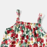 Mommy and Me Floral Print Ruched Side Slip Dresses  image 3