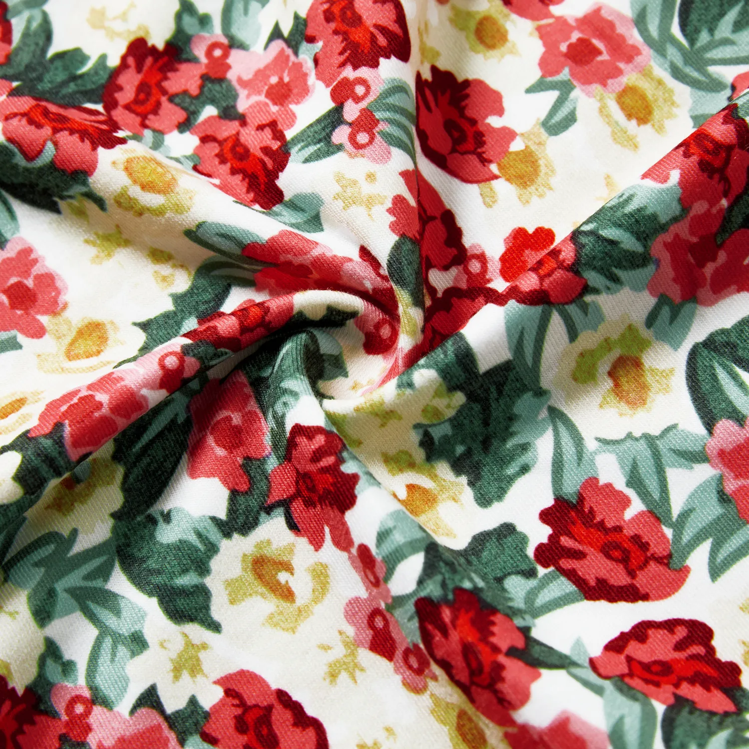 Mommy and Me Floral Print Ruched Side Slip Dresses  image 5