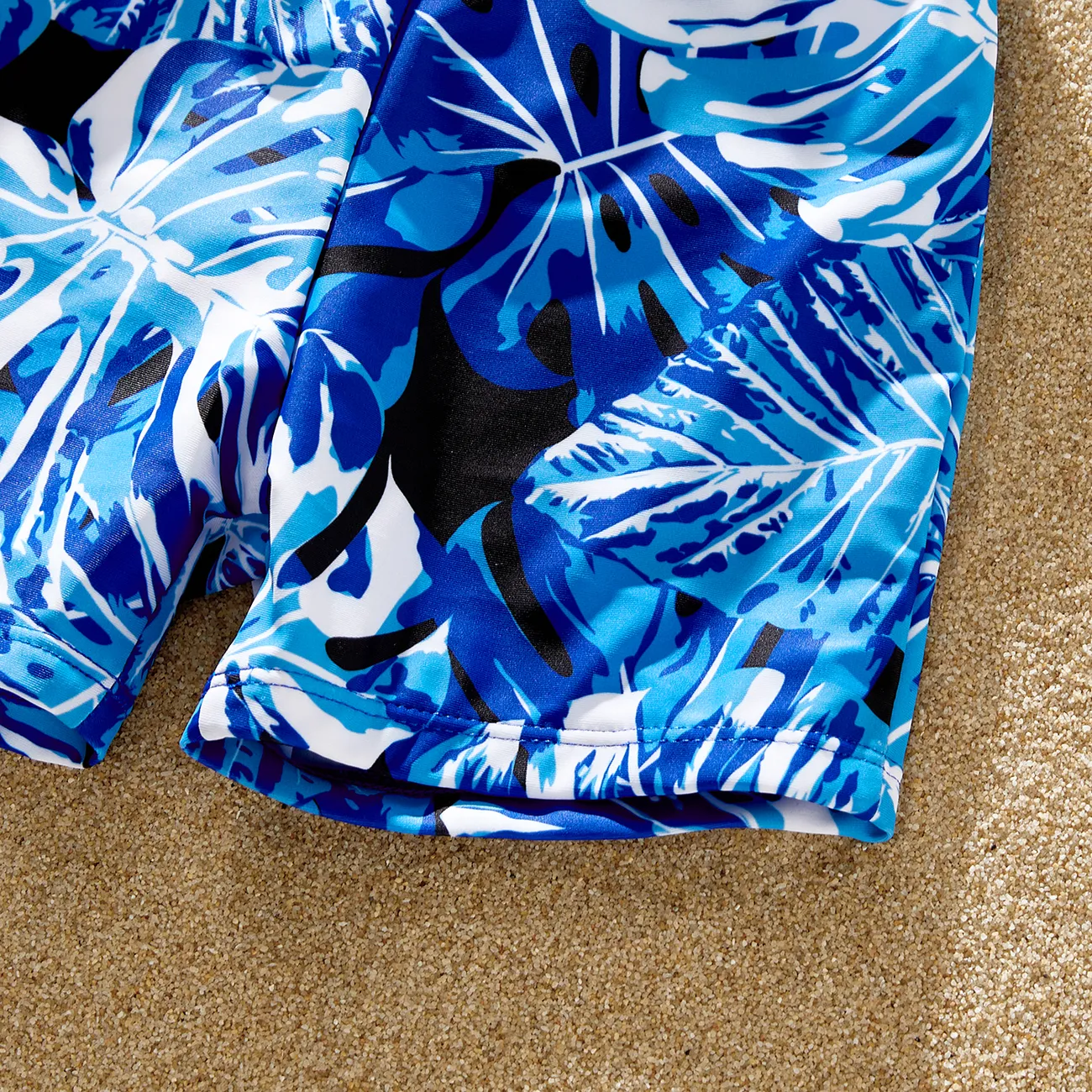 全家裝 棕櫚葉 親子裝 泳衣 藍色 big image 1