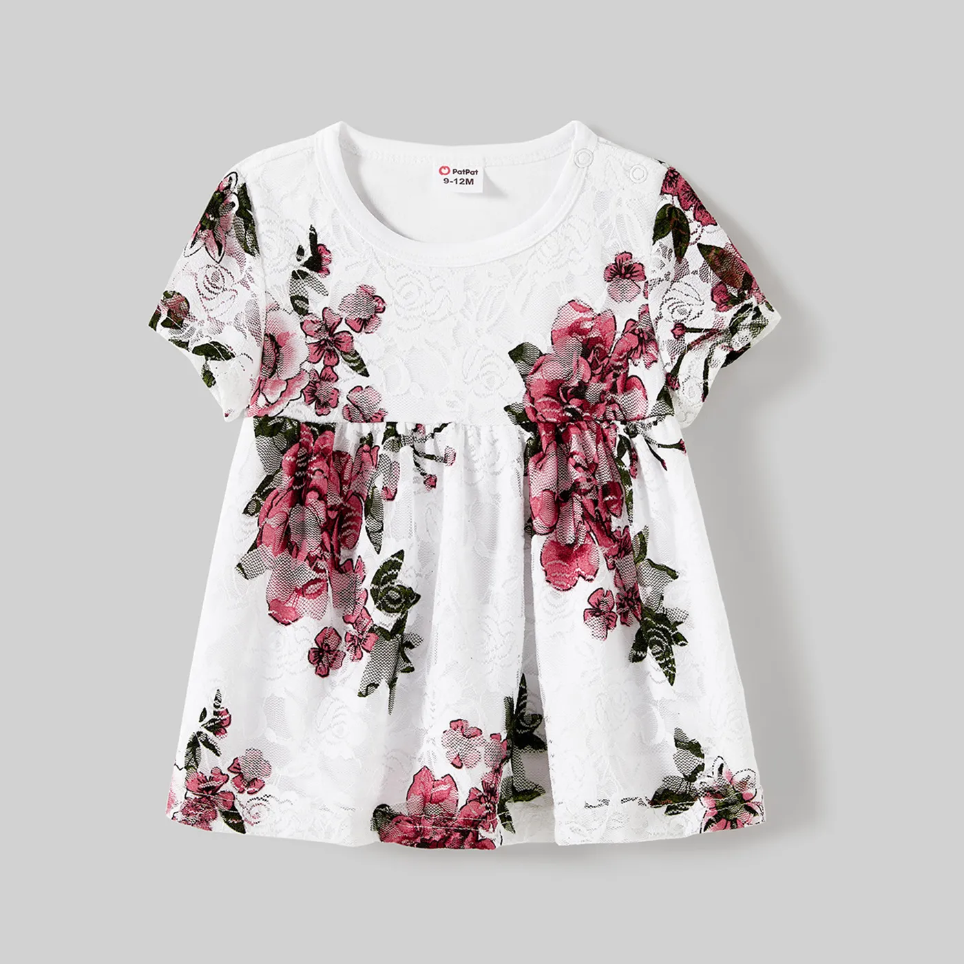 Dia dos Namorados Look de família Flor grande Manga cava Conjuntos de roupa para a família Conjuntos Branco image 3