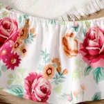 2pcs Toddler Girl Floral Print Off Shoulder Blouse and Layered Skirt Set  image 4
