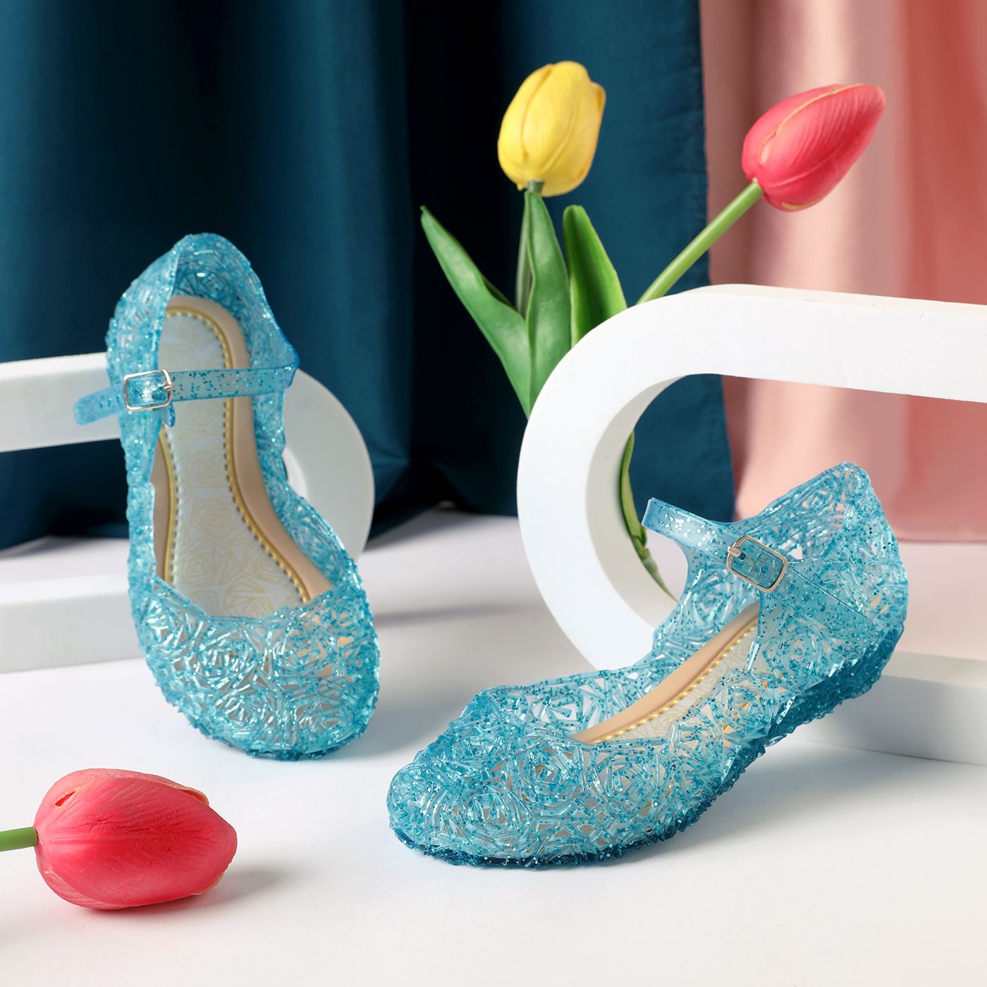 

Toddler/Kid Girl Jelly Shoes Crystal Sandals (Heel Heights Are Different in Different Sizes)