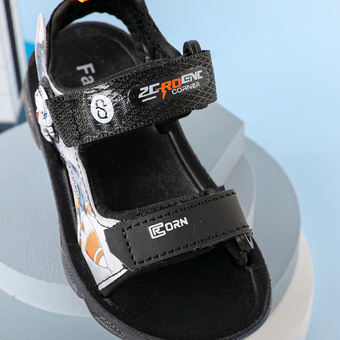 Toddler / Kid Astronaut Graphic Sandals Black image 3