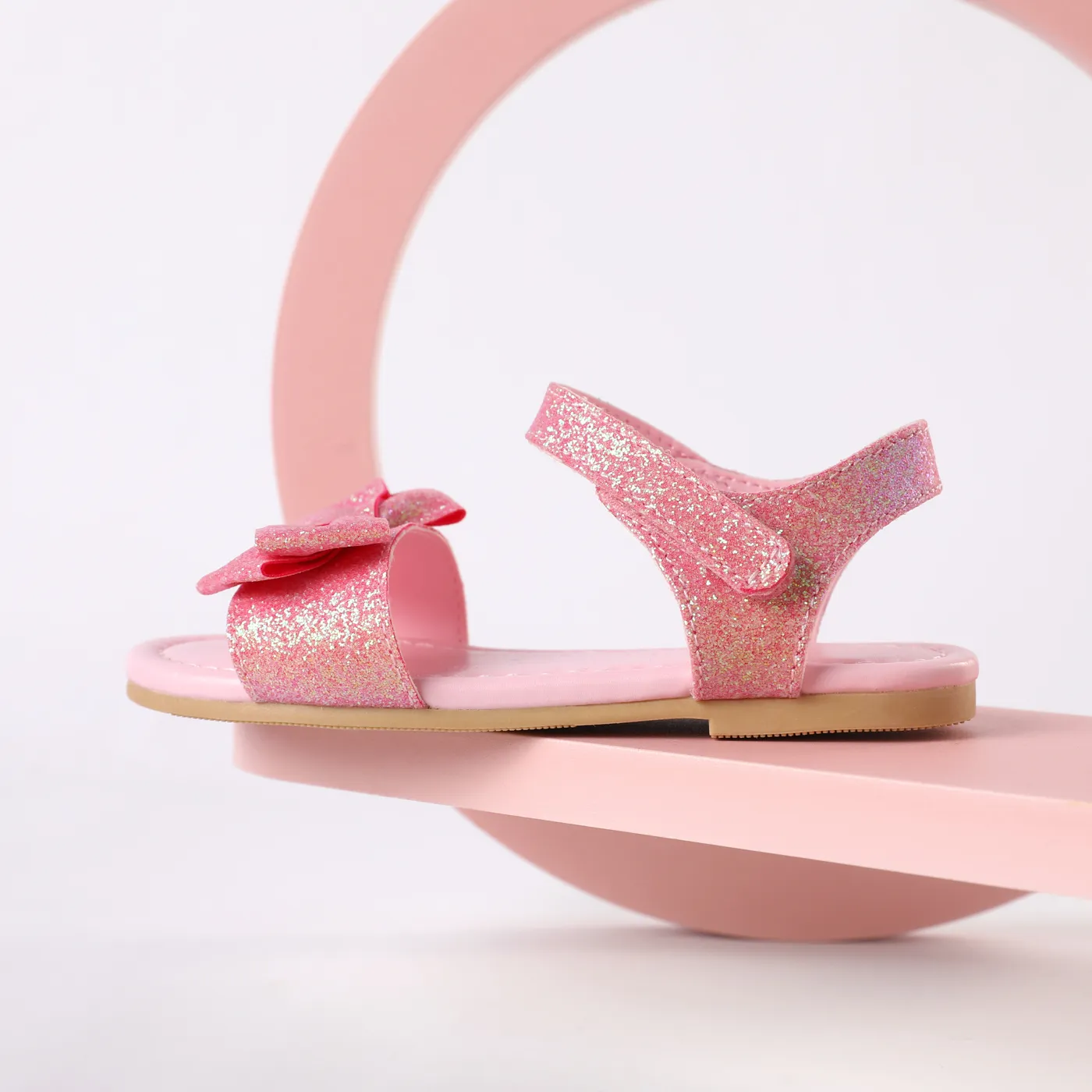 Toddler/Kid Bow Decor Glitter Sandals