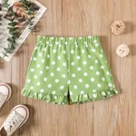 Niño pequeño Chica Volantes Dulce Pantalones cortos Verde