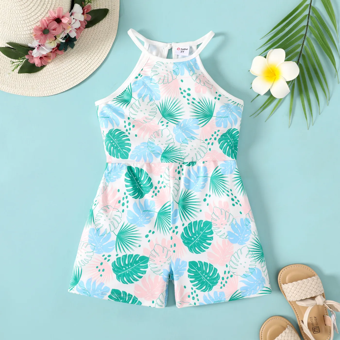Toddler Girl Naia Plant Print Halter Romper
