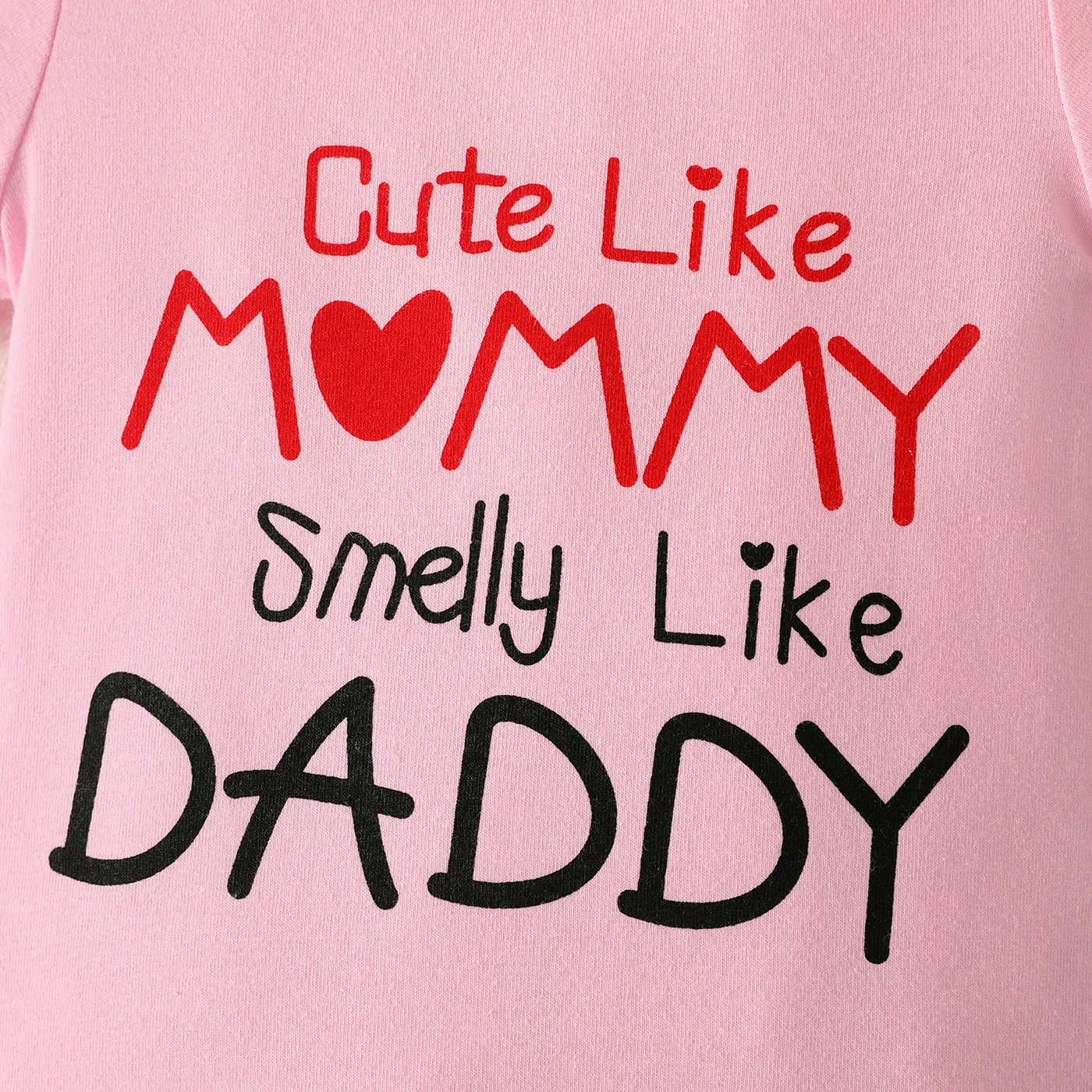 Baby Girl Cotton Short-sleeve Letter Print Romper  image 4